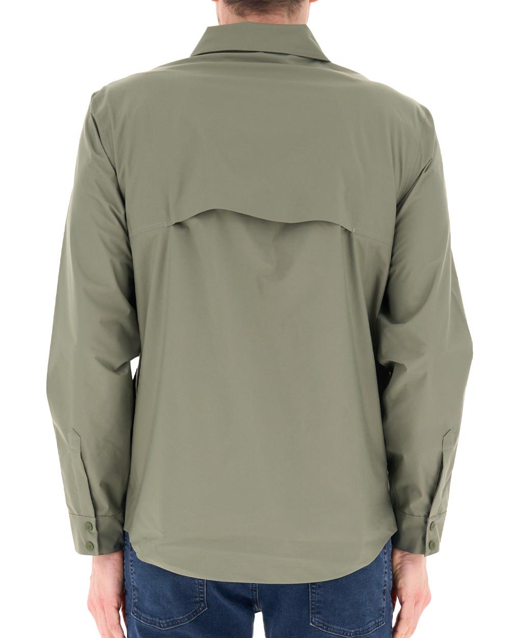 K-WAY Giubbino K-WAY uomo K5138MW UMBERT STRETCH 2LAYERS Verde antivento traspirante colletto camicia tasche<BR/> K5138MW V15
