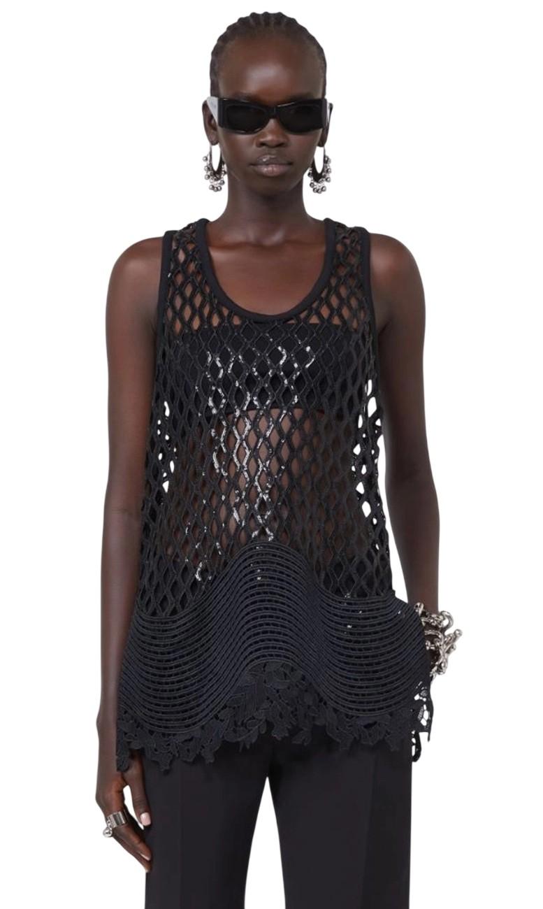 SPORTMAX Top Sportmax donna 2612931022600 004 Aquile traforato Nero 2612931022600 004