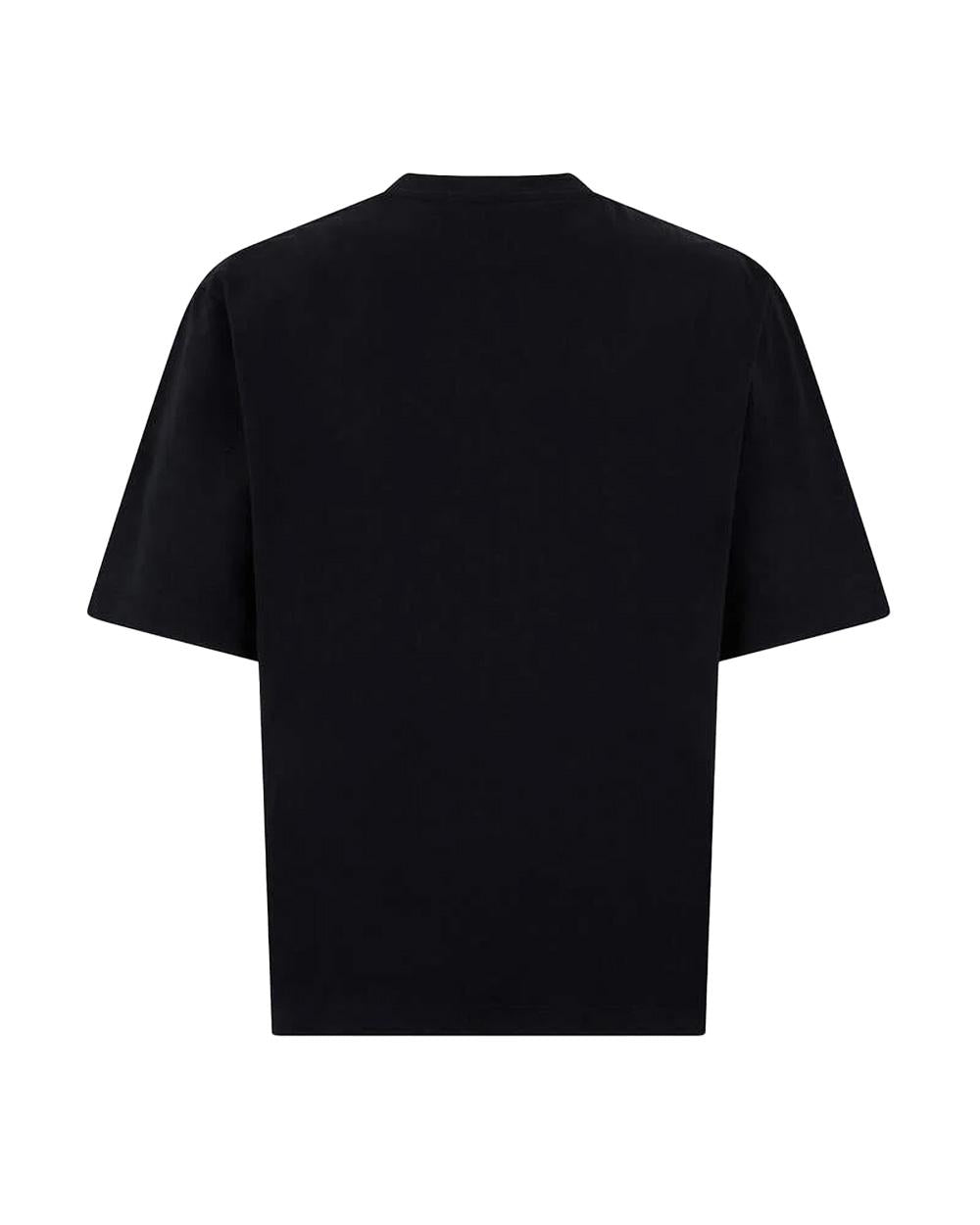 DSQUARED2 T-shirt DSQUARED2 uomo Loose Fit S74GD1525D20106 Nera cotone girocollo logo ricamato S74GD1525D20106 900