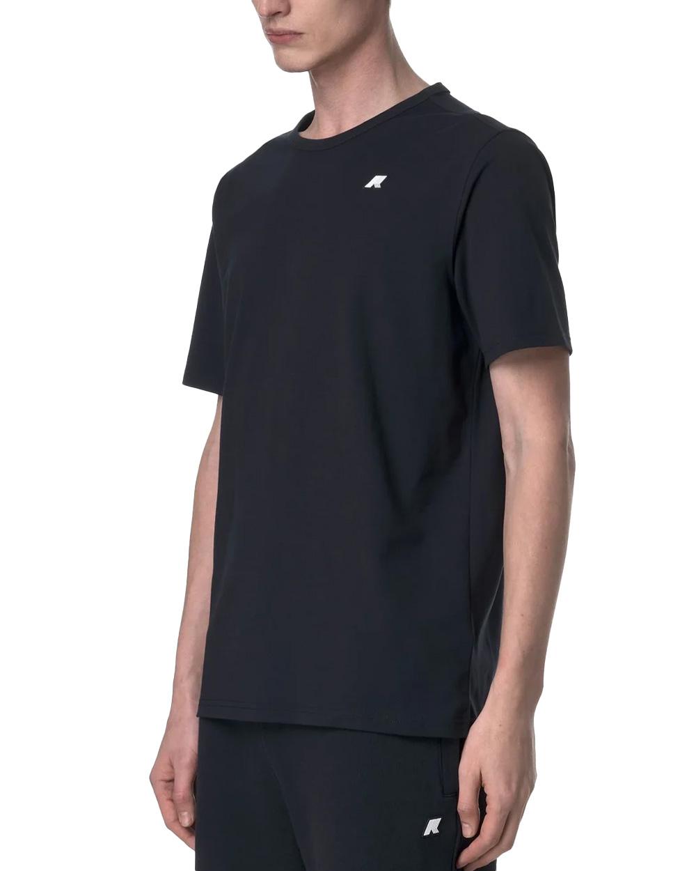 K-WAY T-shirt K-WAY uomo K71349W ADAME LIGHT STRETCH JERSEY Blu fitting slim logo cotone K71349W K89
