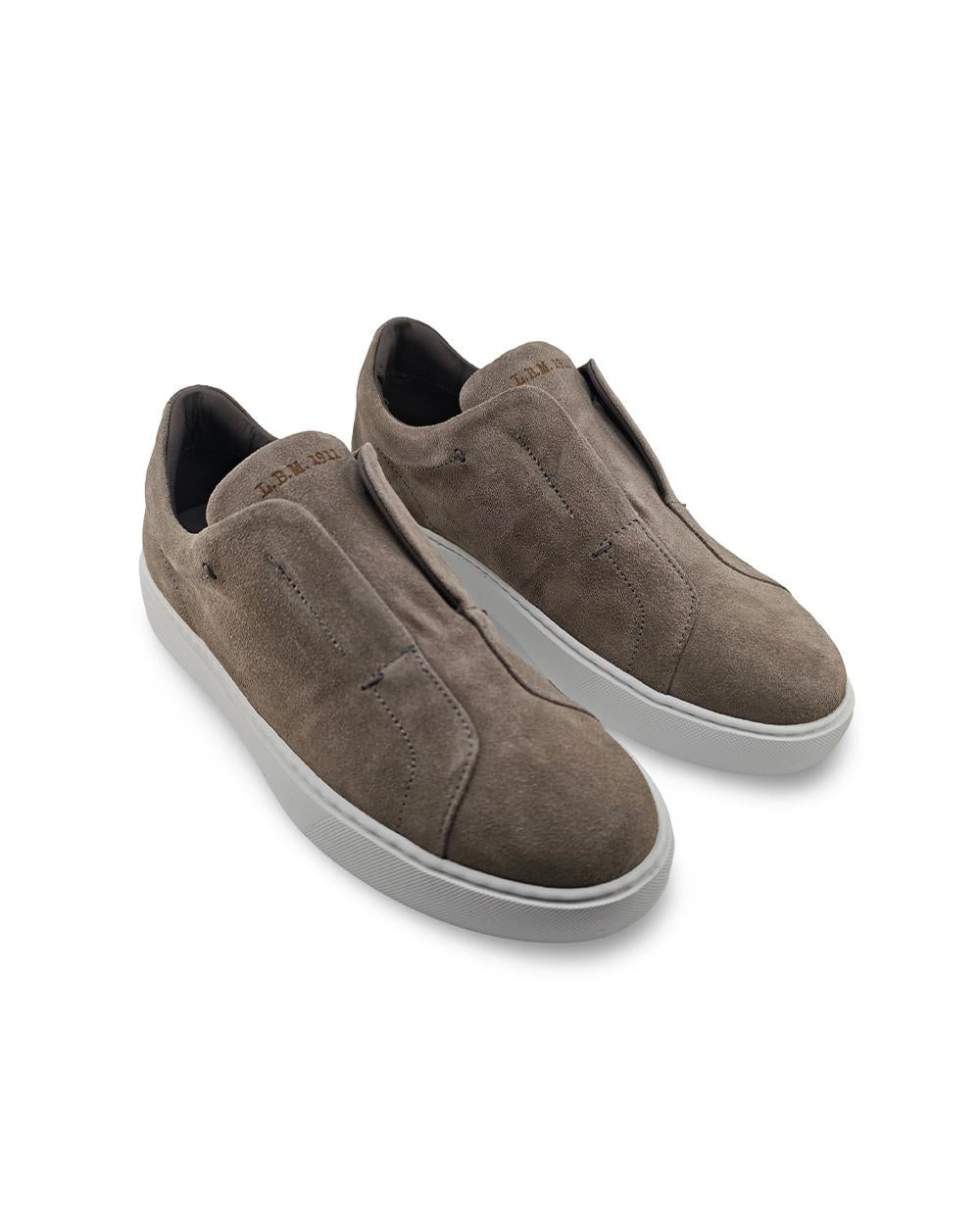 L.B.M. 1911 Sneakers L.B.M. 1911 uomo 685069072 Tortora pelle scamosciata suola gomma foderata 685069072 2