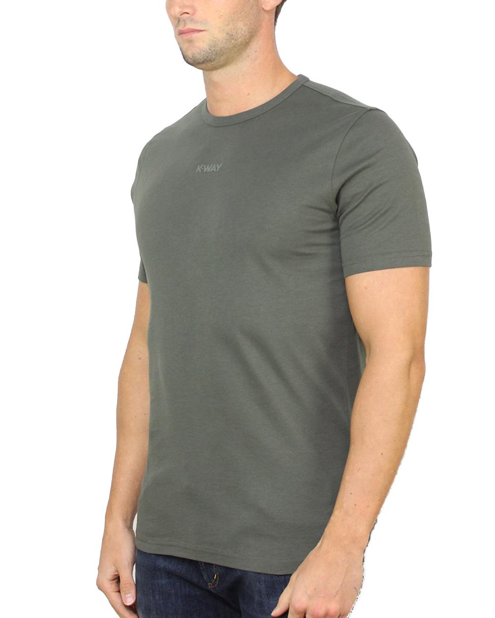 K-WAY T-shirt K-WAY donna ODOM LETTERING K7124ZW Verde cotone girocollo regolare K7124ZW WMR