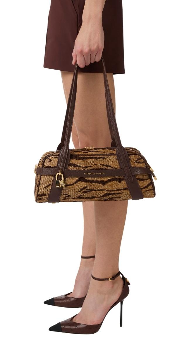 ELISABETTA FRANCHI Borsa donna Elisabetta Franchi BS11A62E2470 Tigre Cammello<BR/> BS11A62E2 470