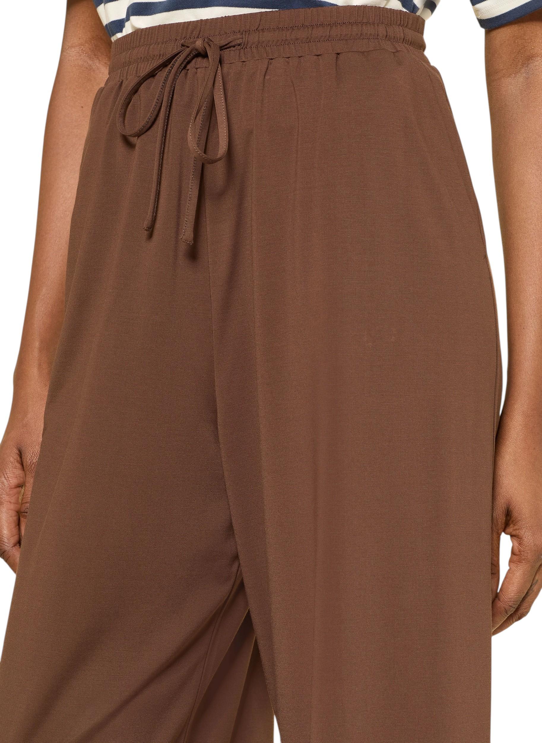 WEEKEND Pantalone Weekend donna 2615781012600 002 Modico in punto milano con elastico Marrone<BR/> 2615781012600 002