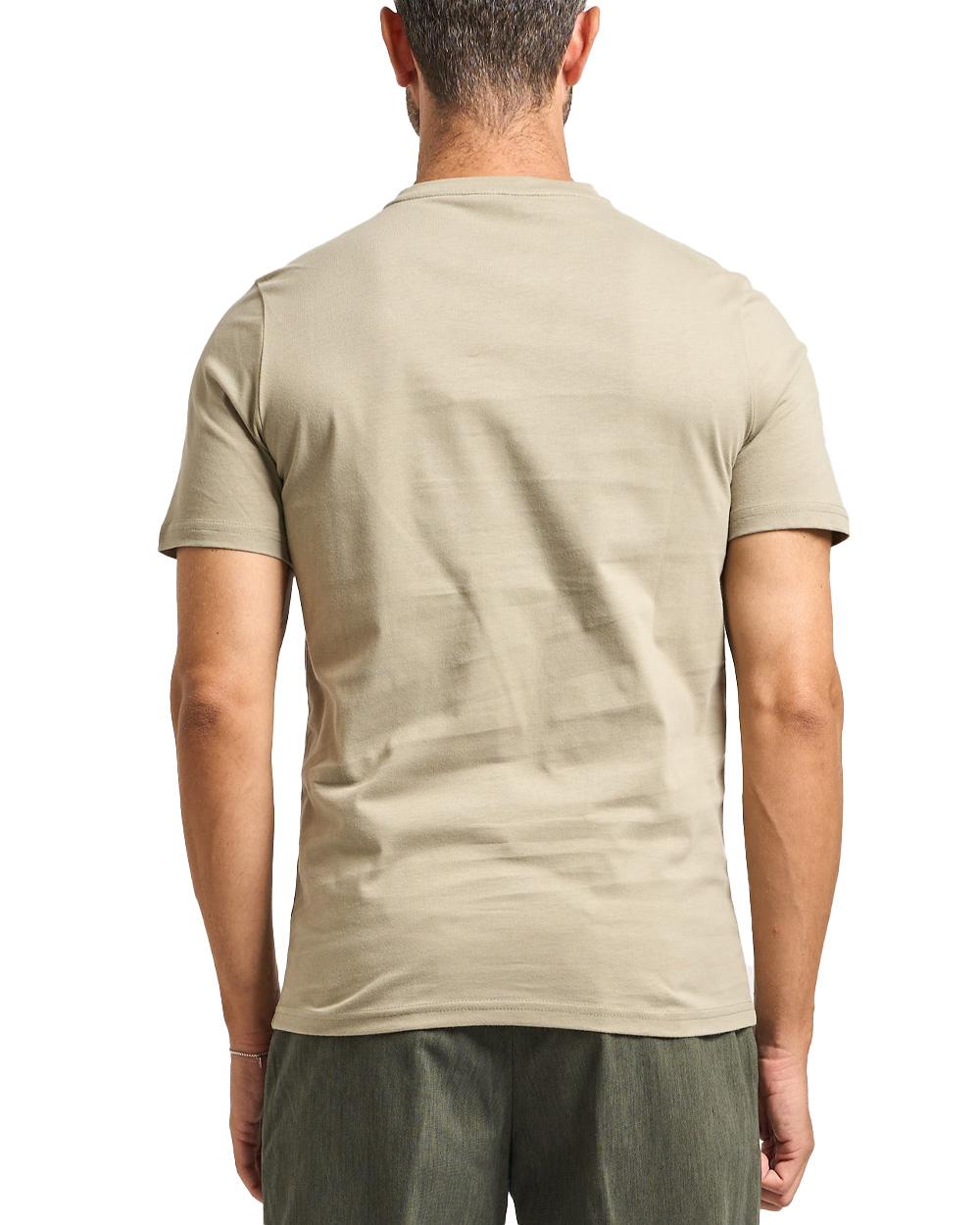 K-WAY T-shirt K-WAY uomo K3136RW Beige vestibilità regular fit girocollo silhouette clean logo discreto sul petto<BR/> K3136RW 633