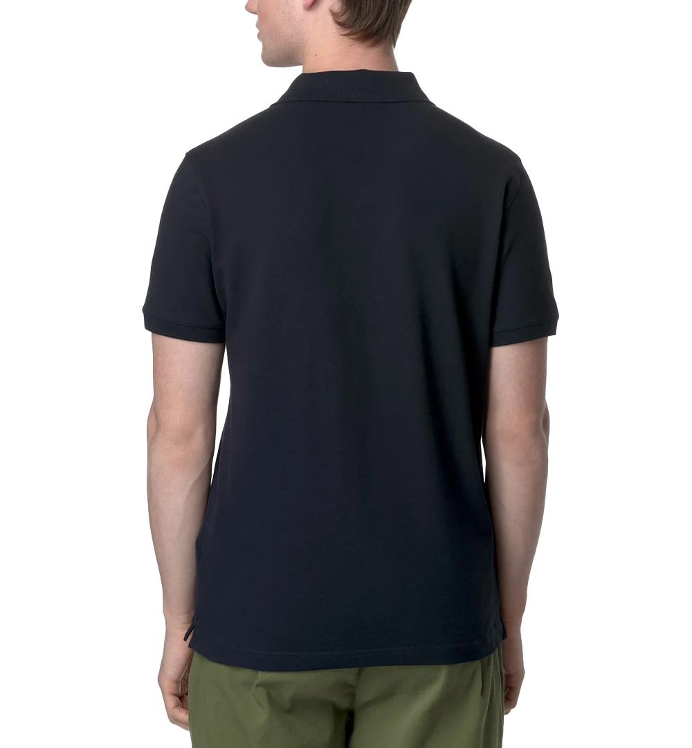 K-WAY Polo K-Way Amèdèe Piquè uomo K5127BW Blu tinta unita logo elasticizzato collo orlo costine aderente K5127BW K89