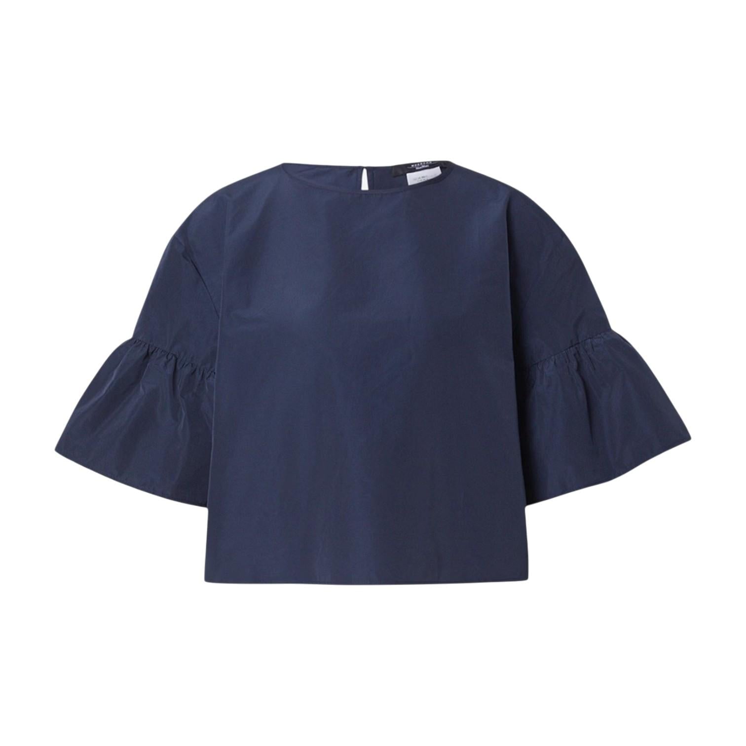 WEEKEND Blusa Weekend donna 2615111152600 011 Break crop in taffettà Blu navy<BR/> 2615111152600 011