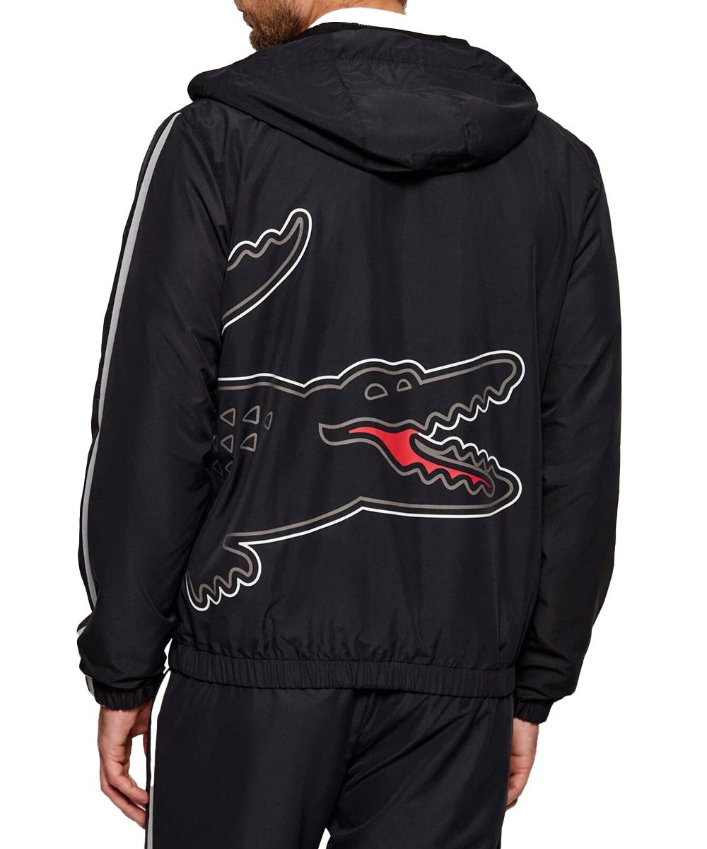 LACOSTE Tuta LACOSTE uomo WH7402031 Nera regular fit cotone polsini elastici WH7402 031