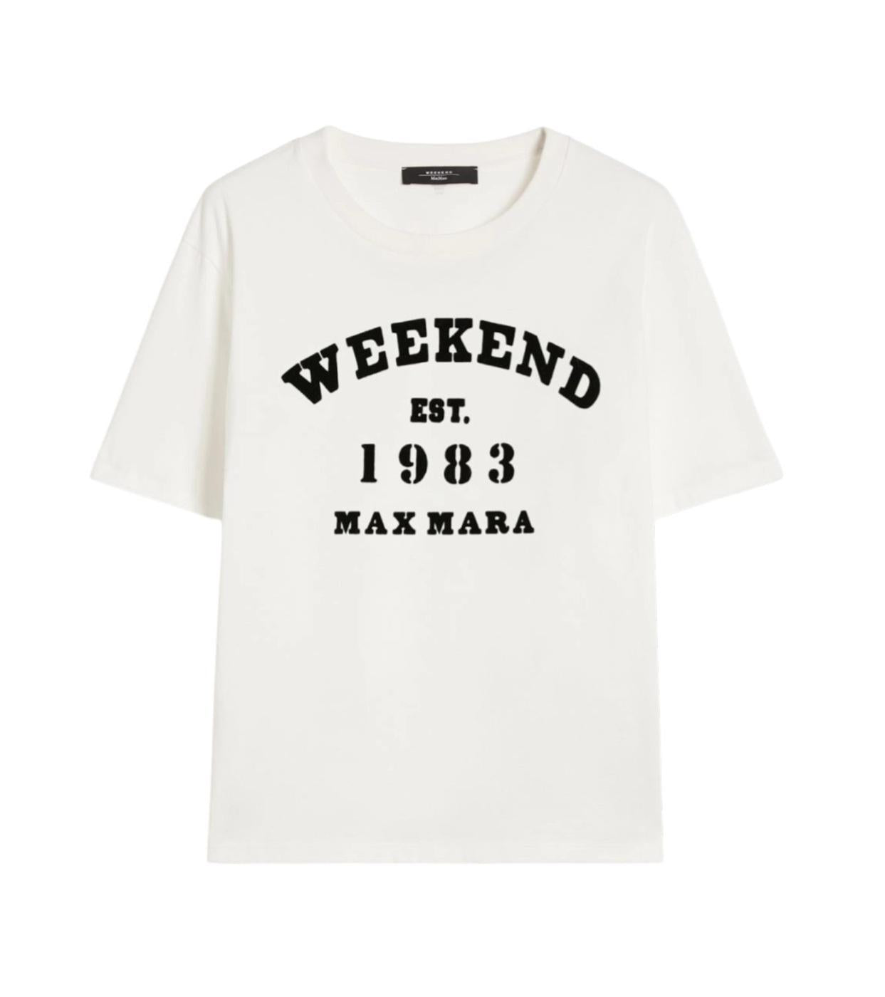 WEEKEND T-shirt Weekend donna 2615971051600 006 Tenue con motivo grafico Bianco<BR/> 2615971051600 006