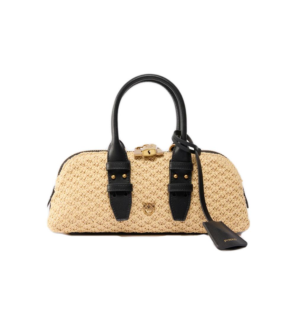 PINKO Borsa Pinko donna 105334A1RL Escape Bag rafia mano beige<BR/> 105334A1RL C24Q