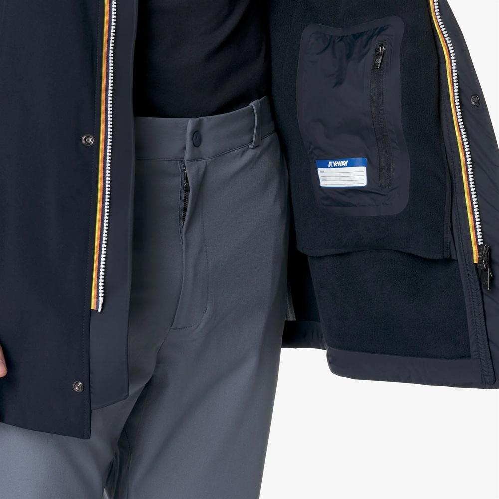 K-WAY Giubbino K-way uomo K7126UWA2B marlyn bonded Blu fitting slim K7126UW A2B