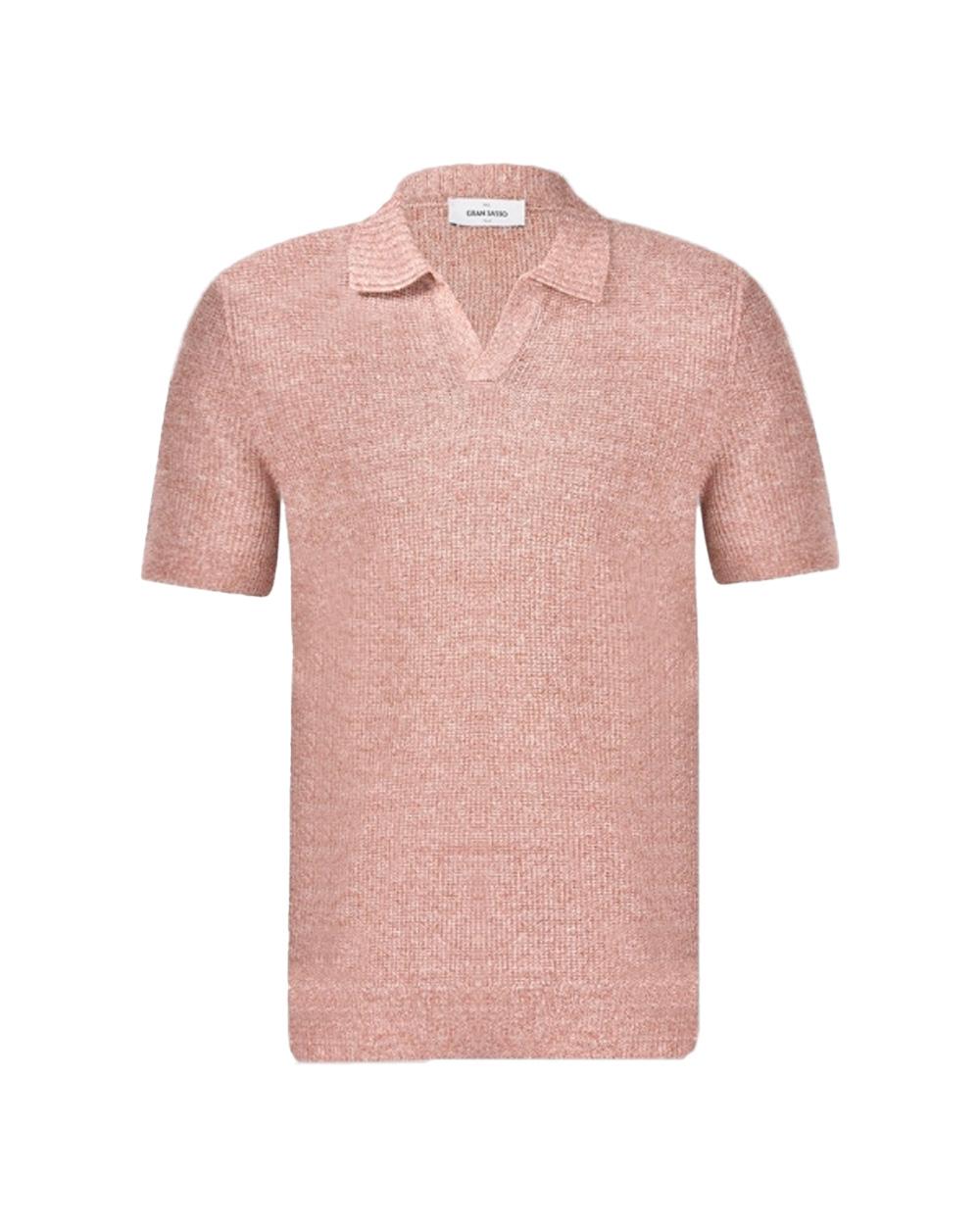 GRAN SASSO Polo GRAN SASSO uomo 2314018640 Marrone skipper maniche corte lino cotone 2314018640 168