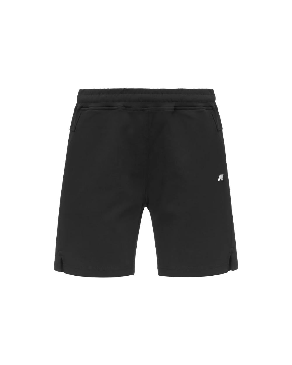 K-WAY Bermuda K-WAY uomo K2122XW KENY INTERLOCK Nero fitting regolare tasche elastico K2122XW USY