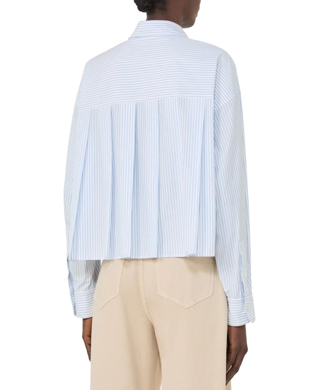 WEEKEND Camicia WEEKEND donna EDEN 2615111091600 Azzurra popeline cotone spacchi laterali colletto fondo squadrato<BR/> 2615111091600 034