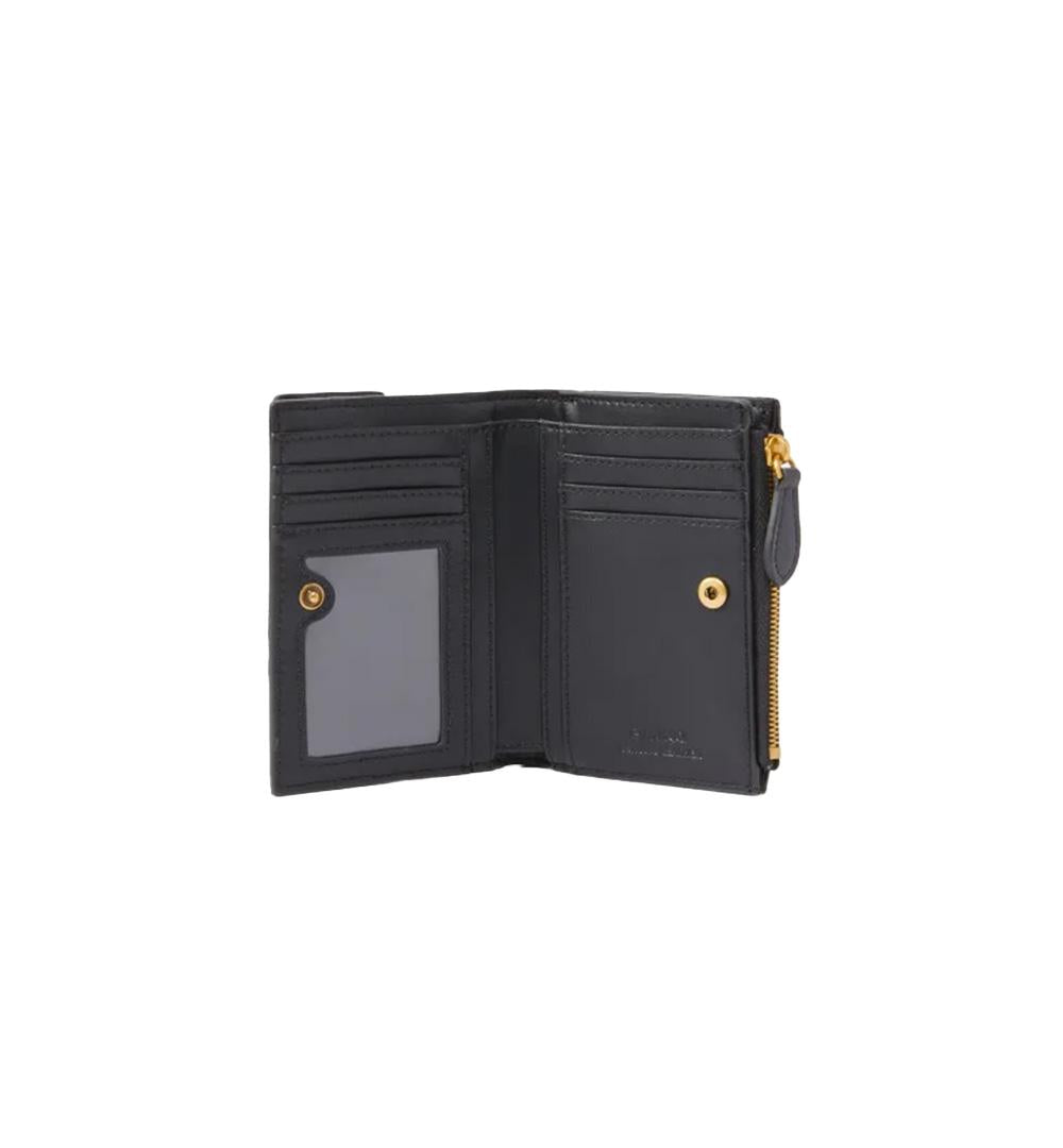 PINKO Portafoglio Pinko donna Compact Wallet 103612 A0F1 Nero pelle rettangolare texture portamonete bottone 103612 A0F1 Z99Q
