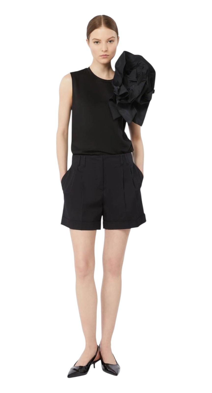 STUDIO T-shirt Studio donna 2616941024600005 Taglio in jersey di cotone Nero<BR/> 2616941024600 005