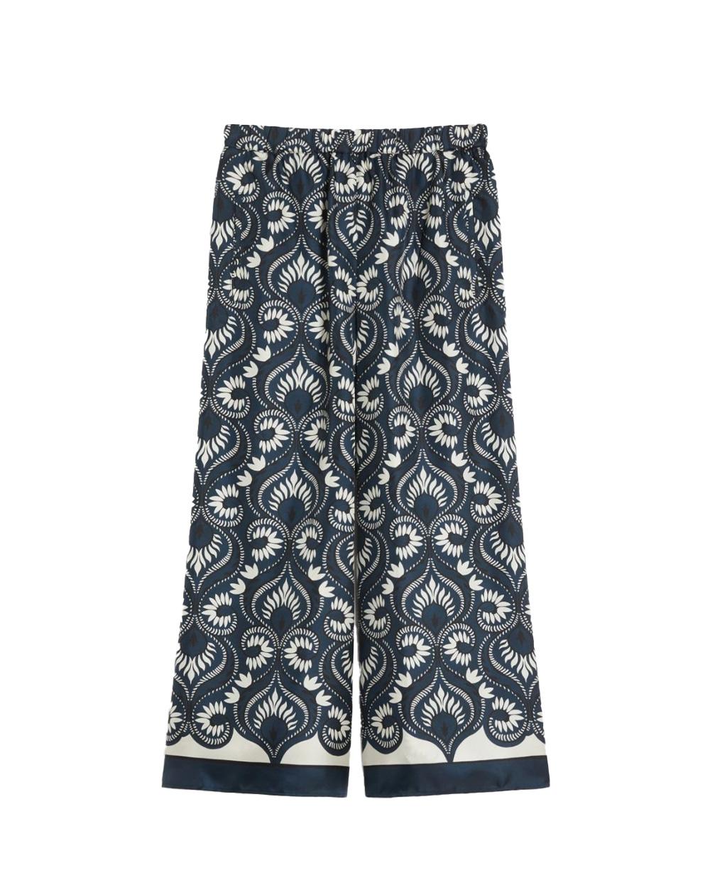 WEEKEND Pantalone WEEKEND donna OTTICO 2615131011600 Blu twill seta gamba larga tasche<BR/> 2615131011600 001