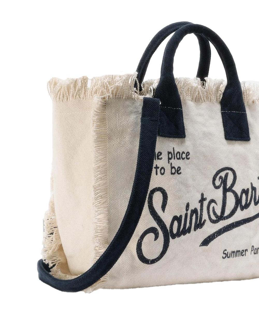 MC2 SAINT BARTH Borsa MC2 SAINT BARTH donna Colette COL000102564L Panna zip frange cotone logo COL000102564L 1160