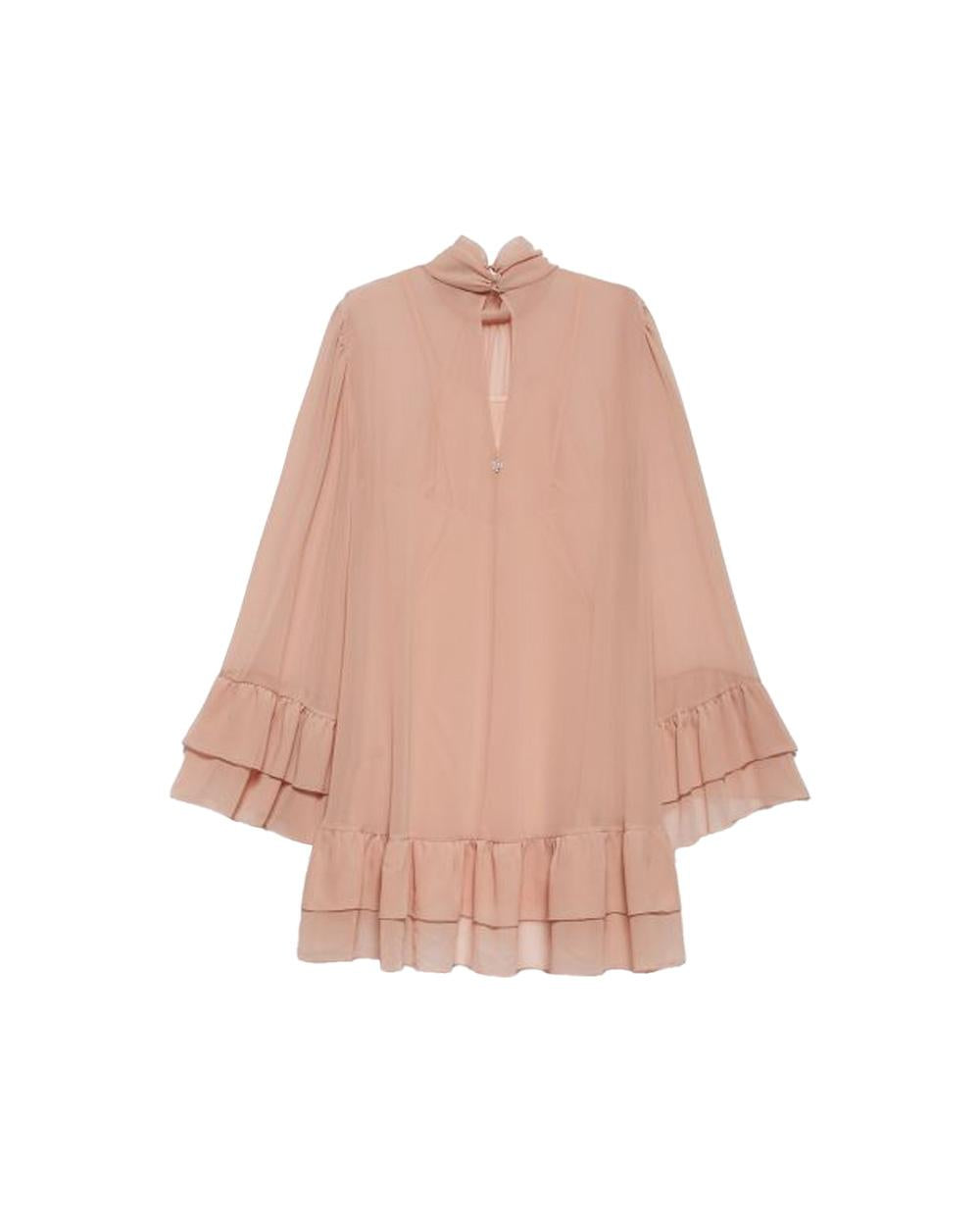 ANIYE BY Abito ANIYE BY TEODORA donna 185168 Cipria corto collo alto fondo asimmetrico 185168 02486