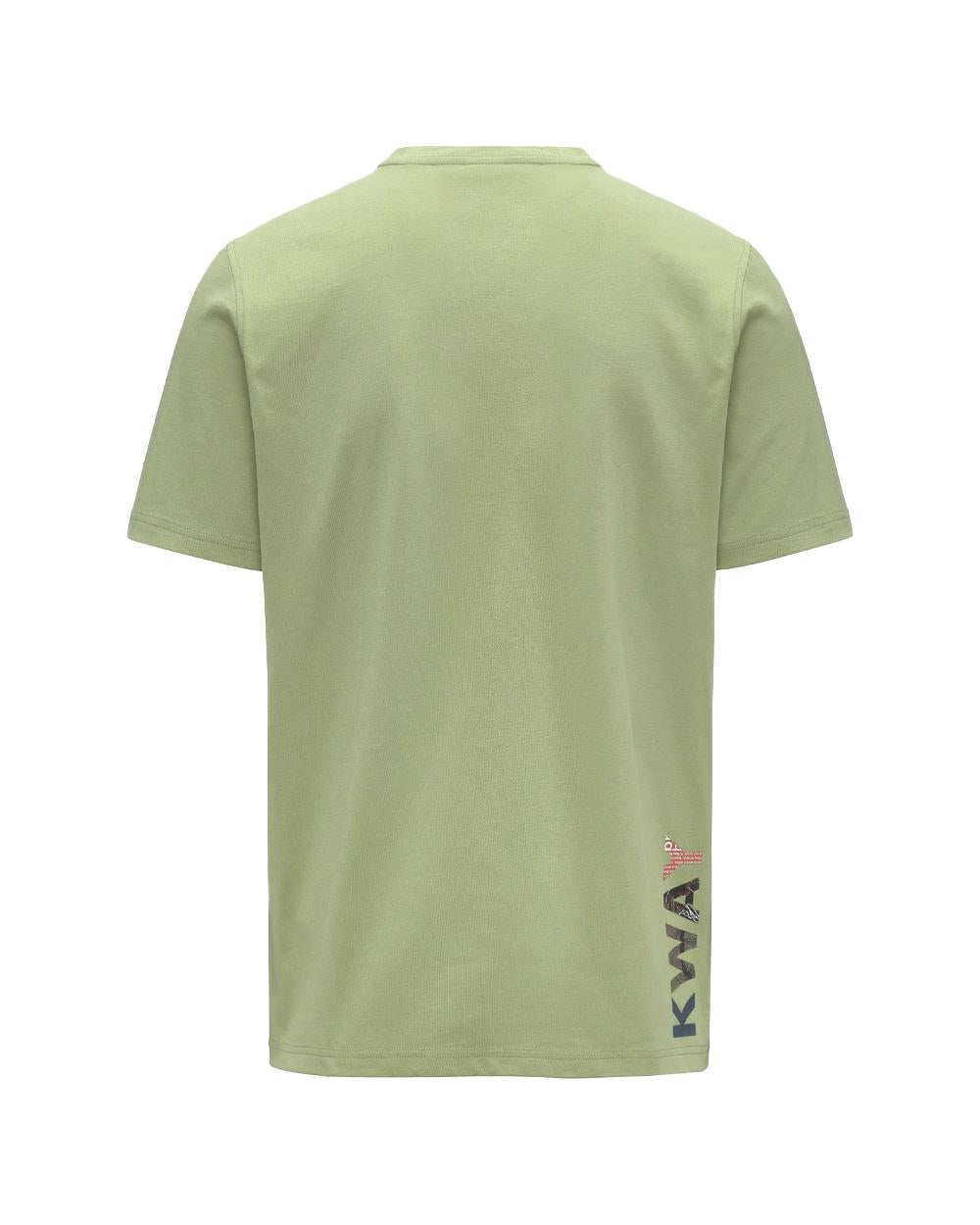 K-WAY T-shirt K-WAY uomo K71354W ODOM SLIM JERSEY KWAY LETTERING Lime jersey cotone girocollo slim K71354W T70