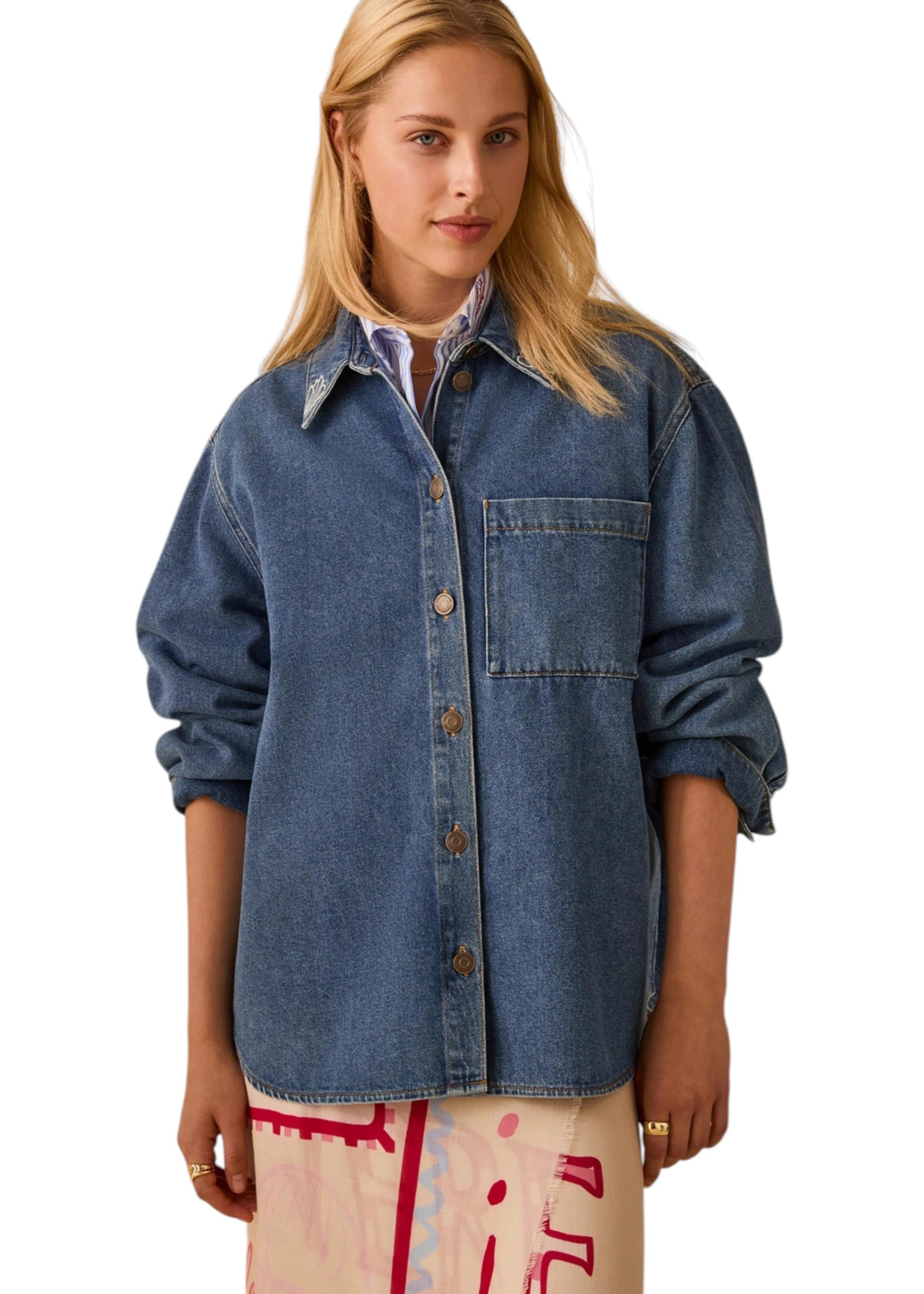 PENNYBLACK Camicia Pennyblack donna 2611111303200 001 Gelo con ricamo Denim<BR/> 2611111303200 001