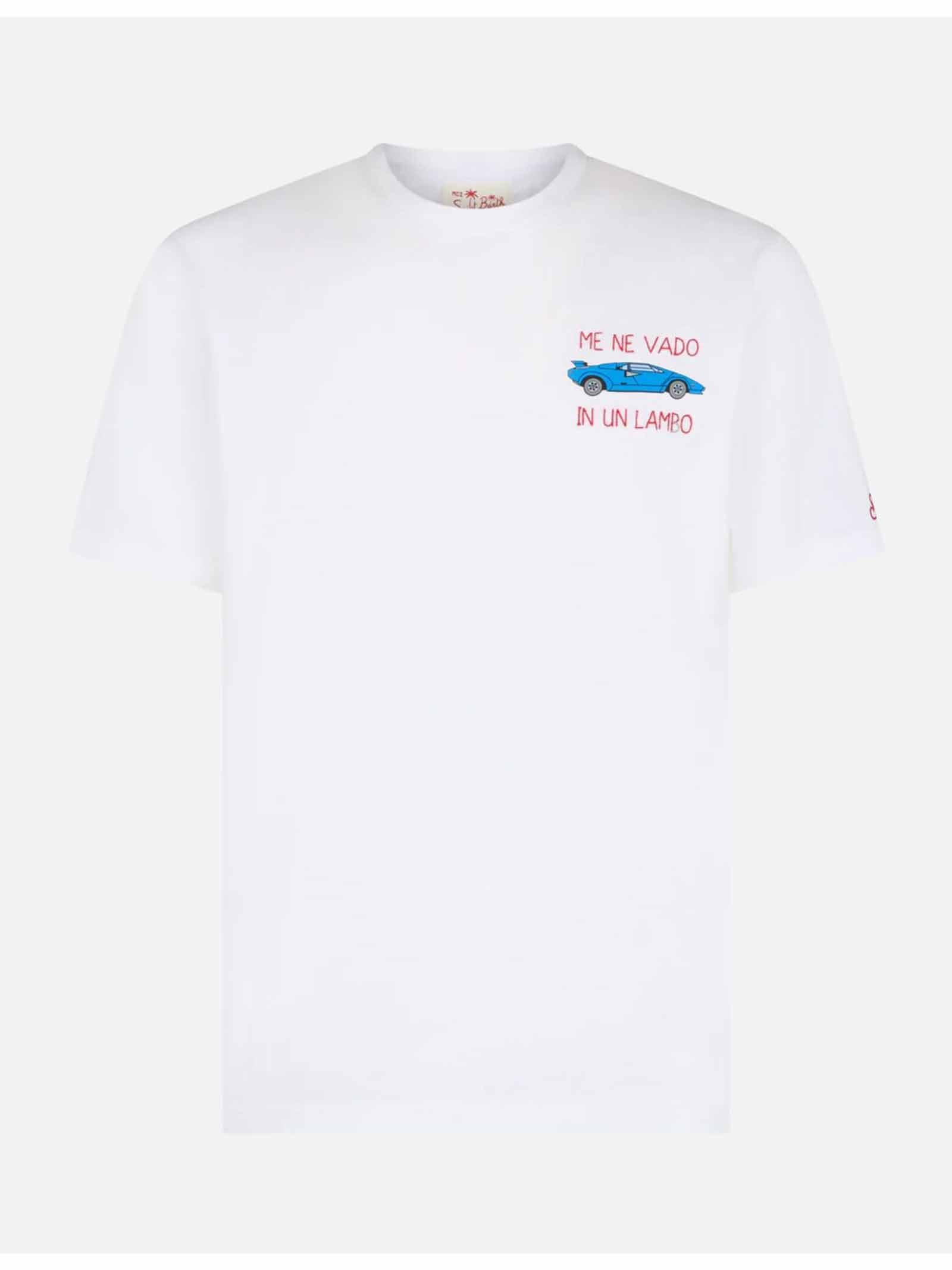 MC2 SAINT BARTH T-shirt MC2 SAINT BARTH uomo TSHM00102313F Bianca cotone girocollo maniche corte ricamo TSHM00102313F 01N