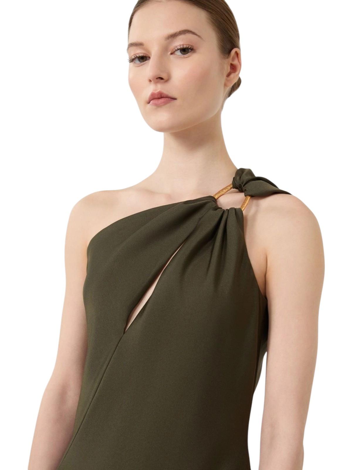 STUDIO Abito Studio donna 2616221033600 003 Entrata monospalla Verde muschio<BR/> 2616221033600 003
