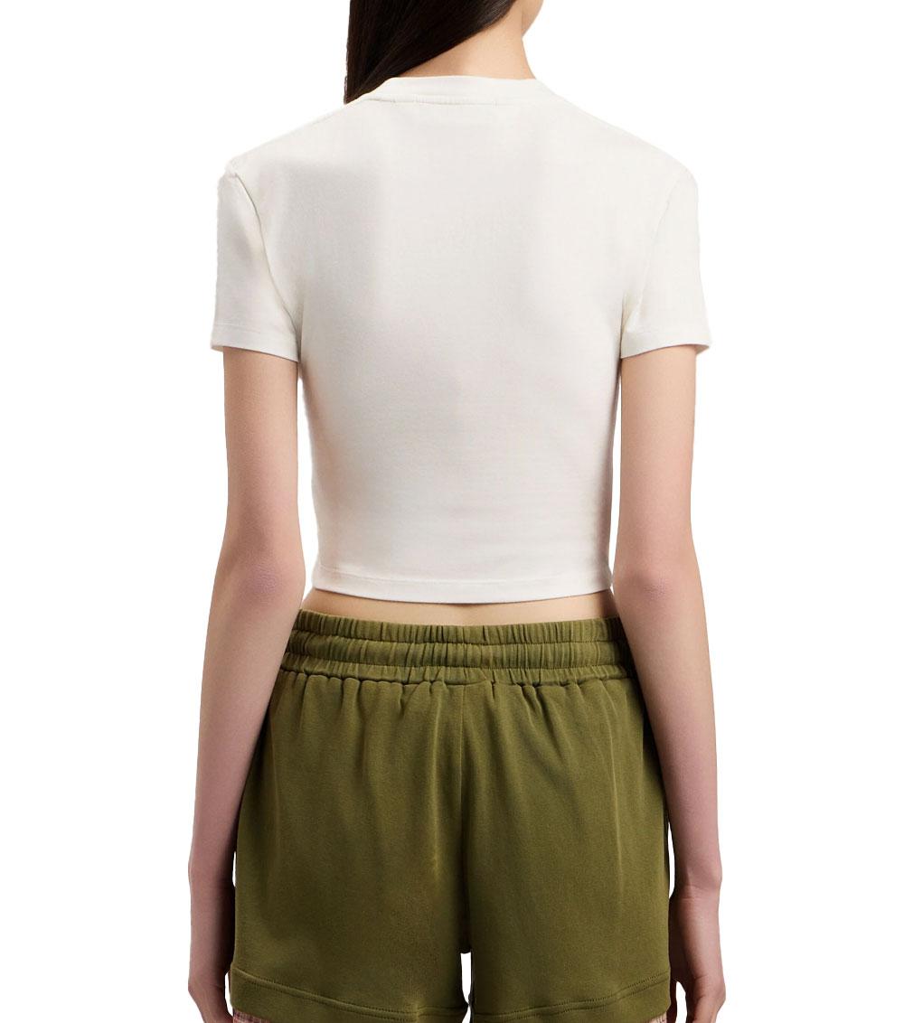 PALM ANGELS T-shirt Palm Angels donna PWAA077S26JER001 bianca logo classico PWAA077S26JER001 0310
