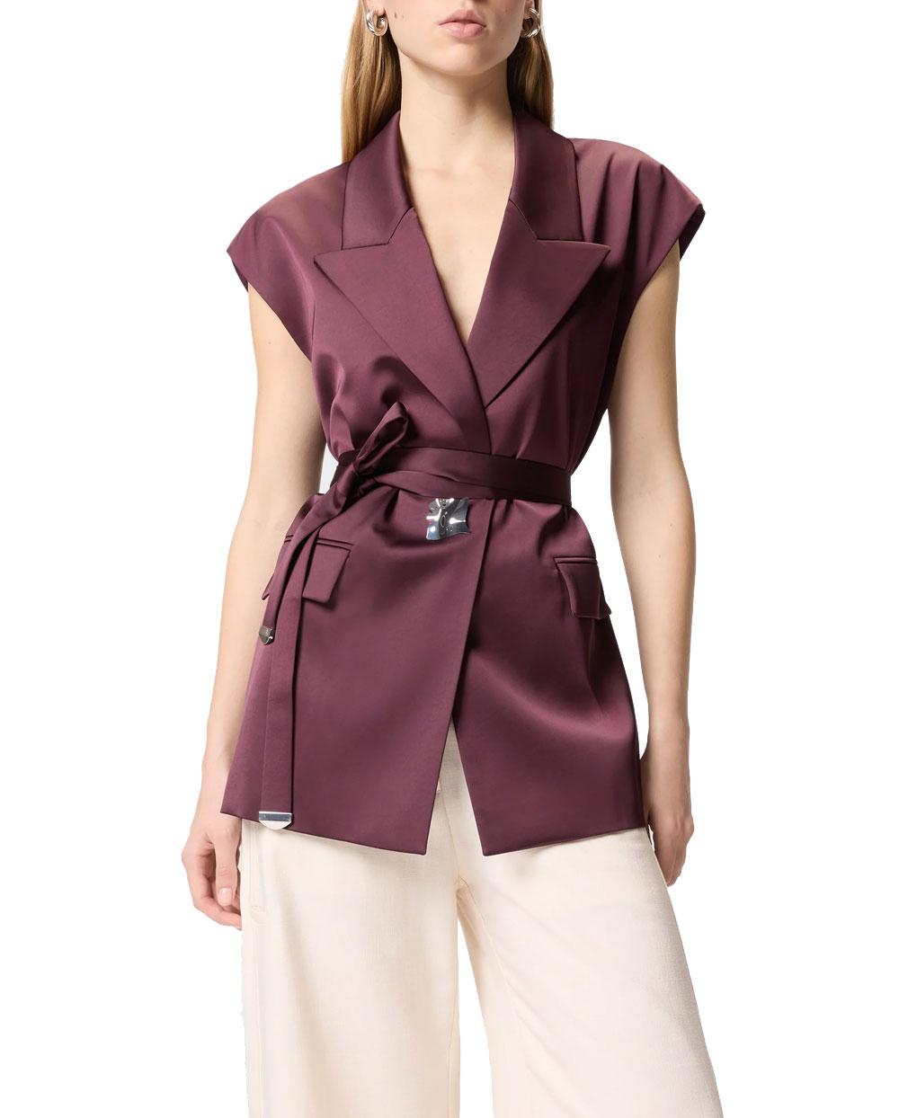 PINKO Giacca Pinko donna 106585A1Y5 Melanzana bordeaux smanicato satin<BR/><BR/> 106585A1Y5 R57
