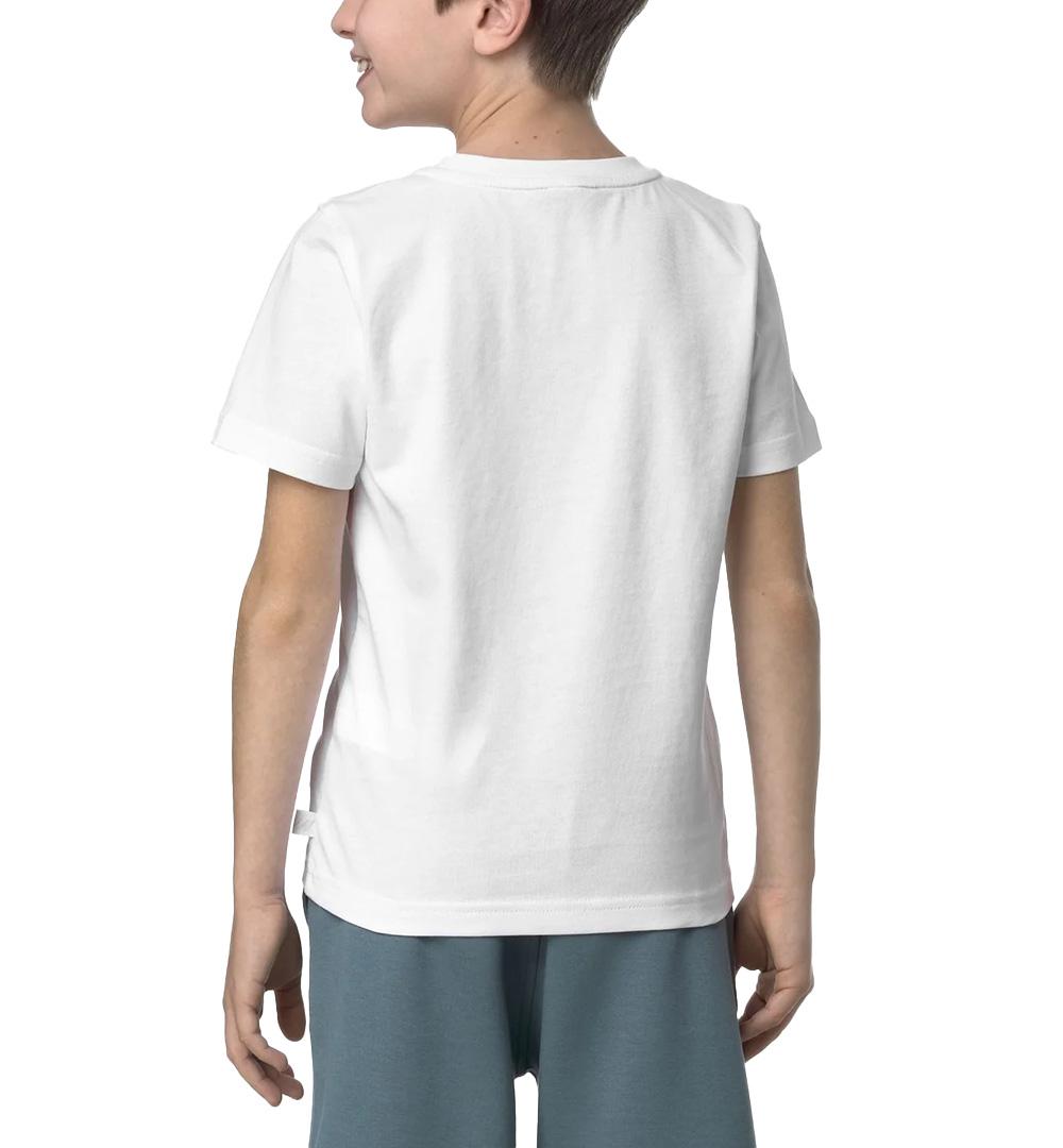 K-WAY T-shirt K-Way Odom Messy Letters bambino K5136XW Bianca cotone collo a costina regolare stampa logo K5136XW 001