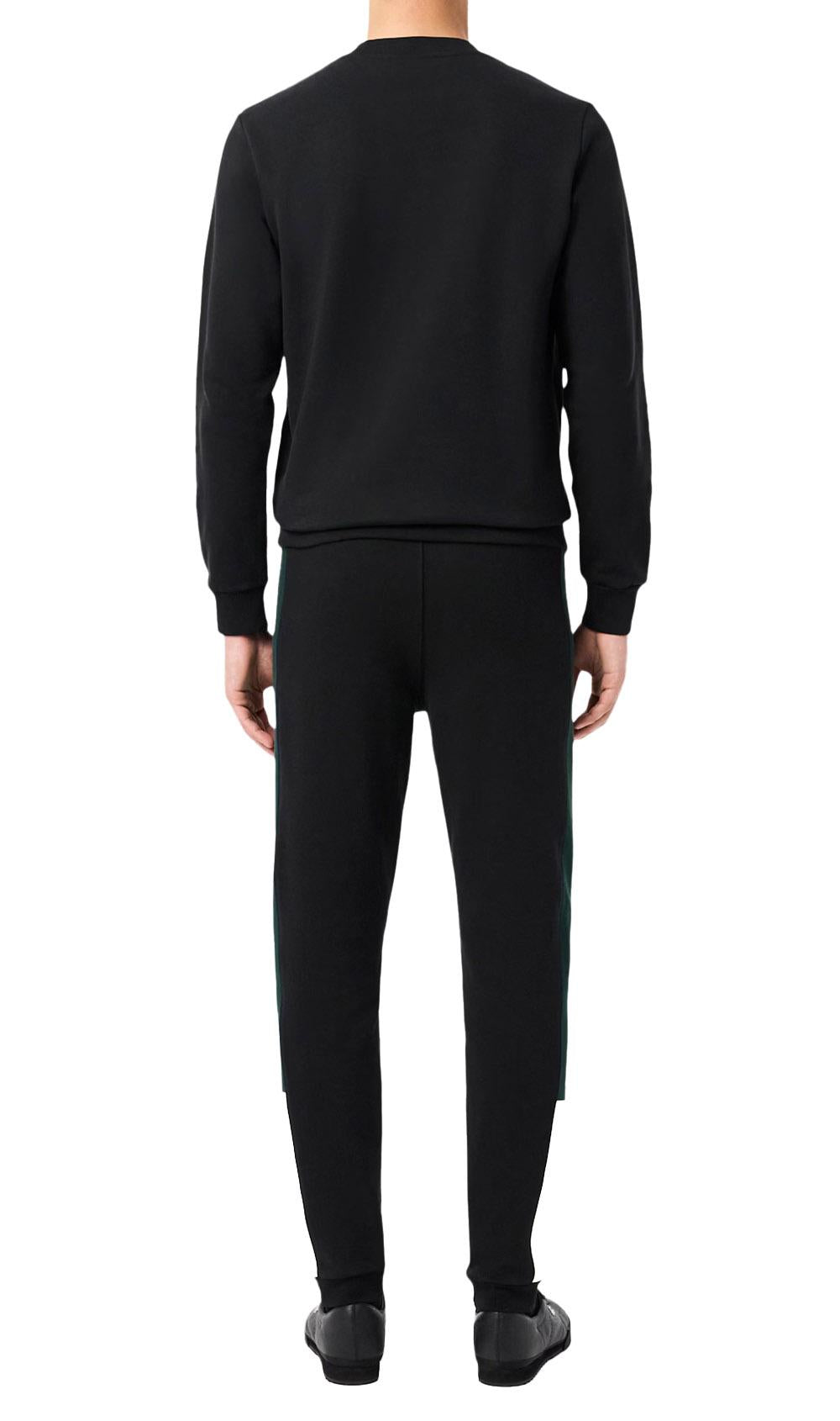 LACOSTE Pantalone Lacoste uomo XH59236XH Nero verde cotone felpato XH5923 6XH