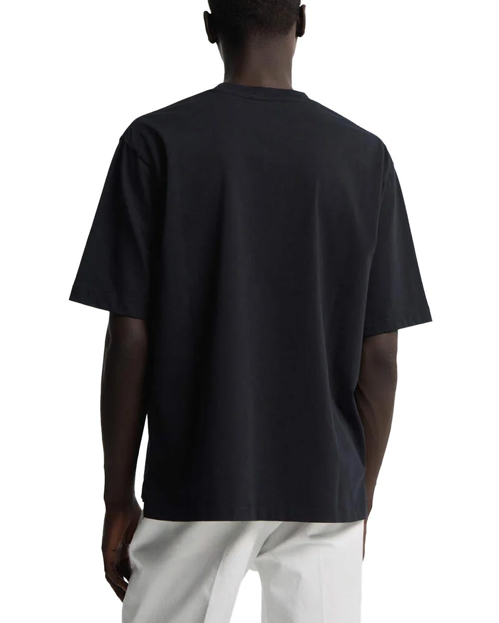 DSQUARED2 T-shirt DSQUARED2 uomo Loose Fit S74GD1525D20106 Nera cotone girocollo logo ricamato S74GD1525D20106 900