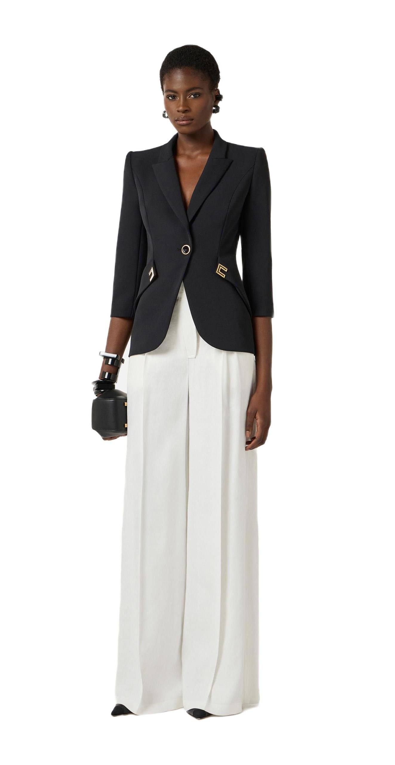 ELISABETTA FRANCHI Giacca Elisabetta Franchi donna GI21561E2110 Nero<BR/> GI21561E2 110