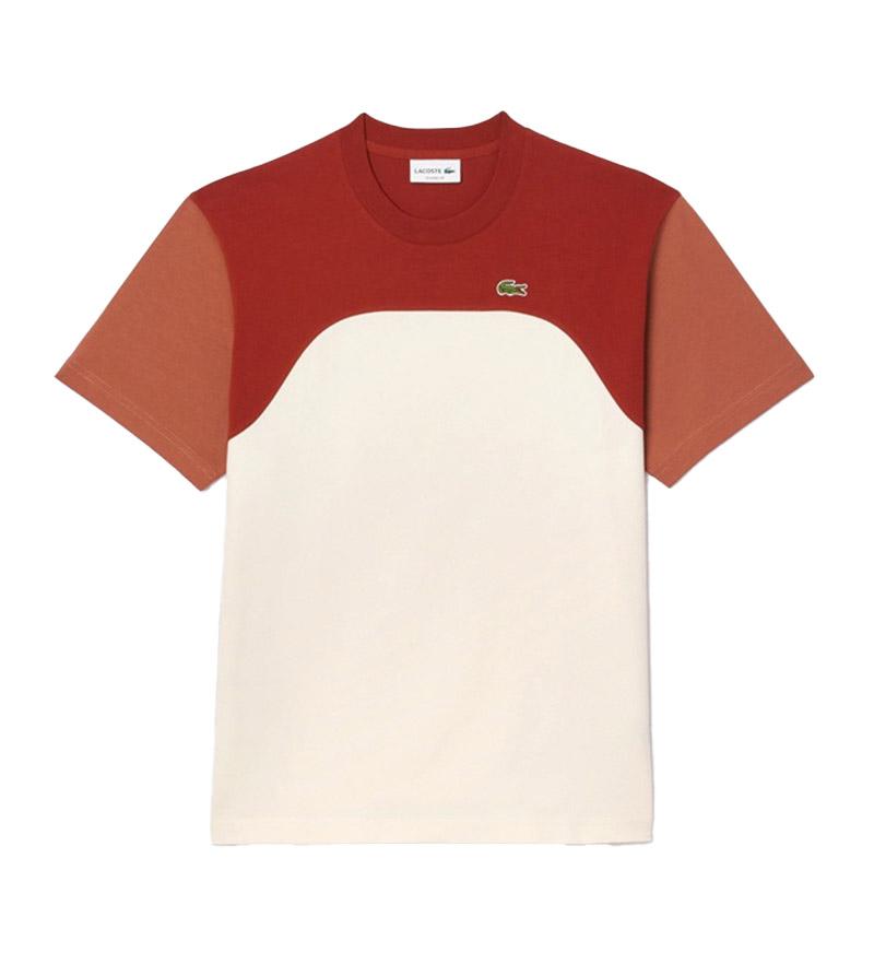 LACOSTE T-shirt Lacoste uomo TH9551 HBI arancio block TH9551 HBI