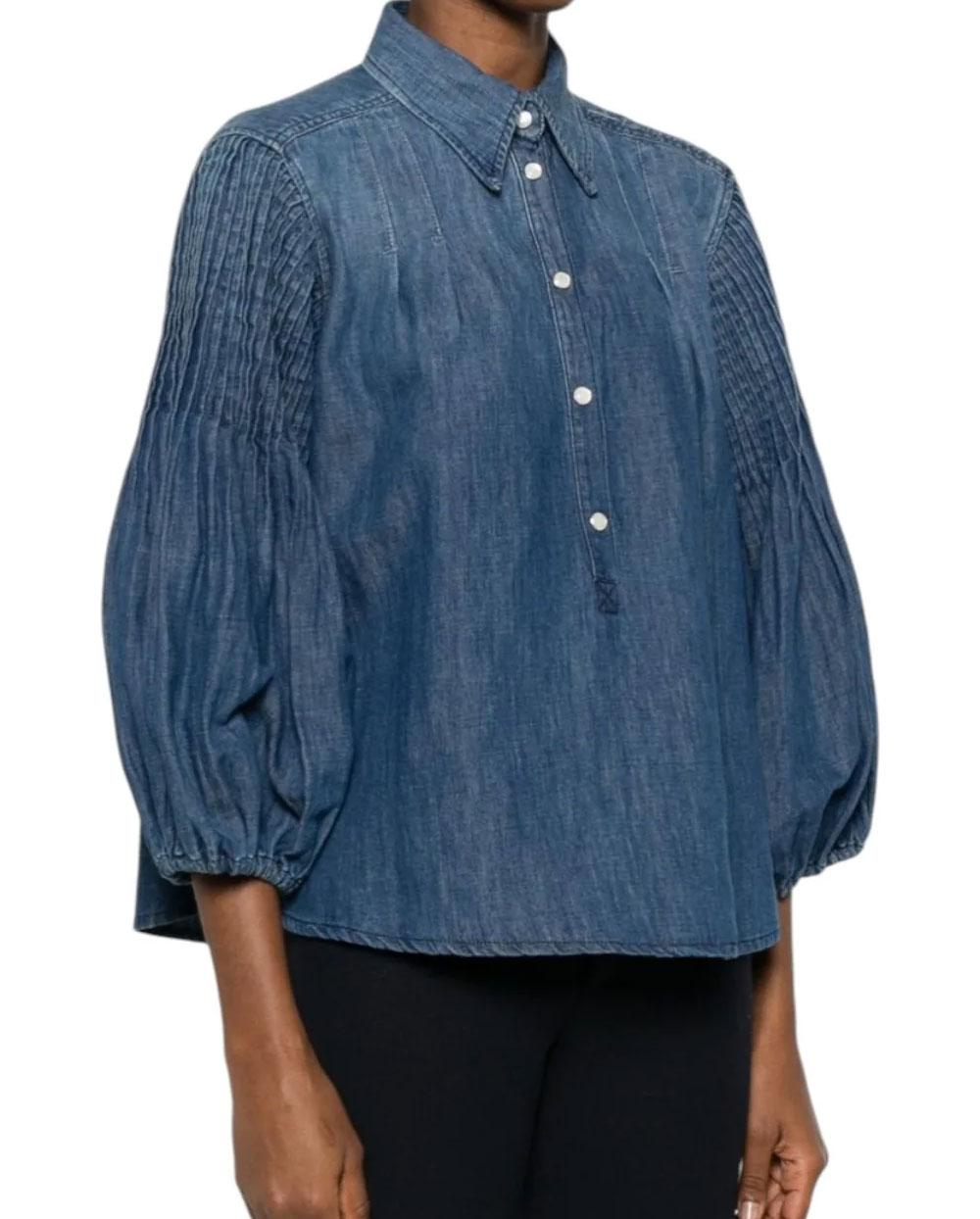 PINKO Camicia Pinko donna 106402A33J Mazzo di fiori denim blu<BR/><BR/> 106402A33J PJL