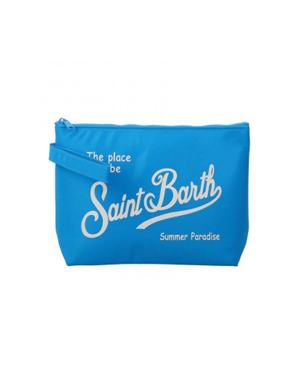 MC2 SAINT BARTH Pochette MC2 SAINT BARTH unisex Aline ALI005400584L Turchese zip laccetto logo<BR/> ALI005400584L 32