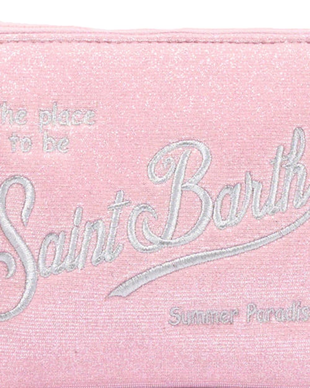 MC2 SAINT BARTH Pochette MC2 SAINT BARTH unisex Aline Lurex ALI001303000L Rosa lurex logo chiusra cerniera ALI001303000L 21
