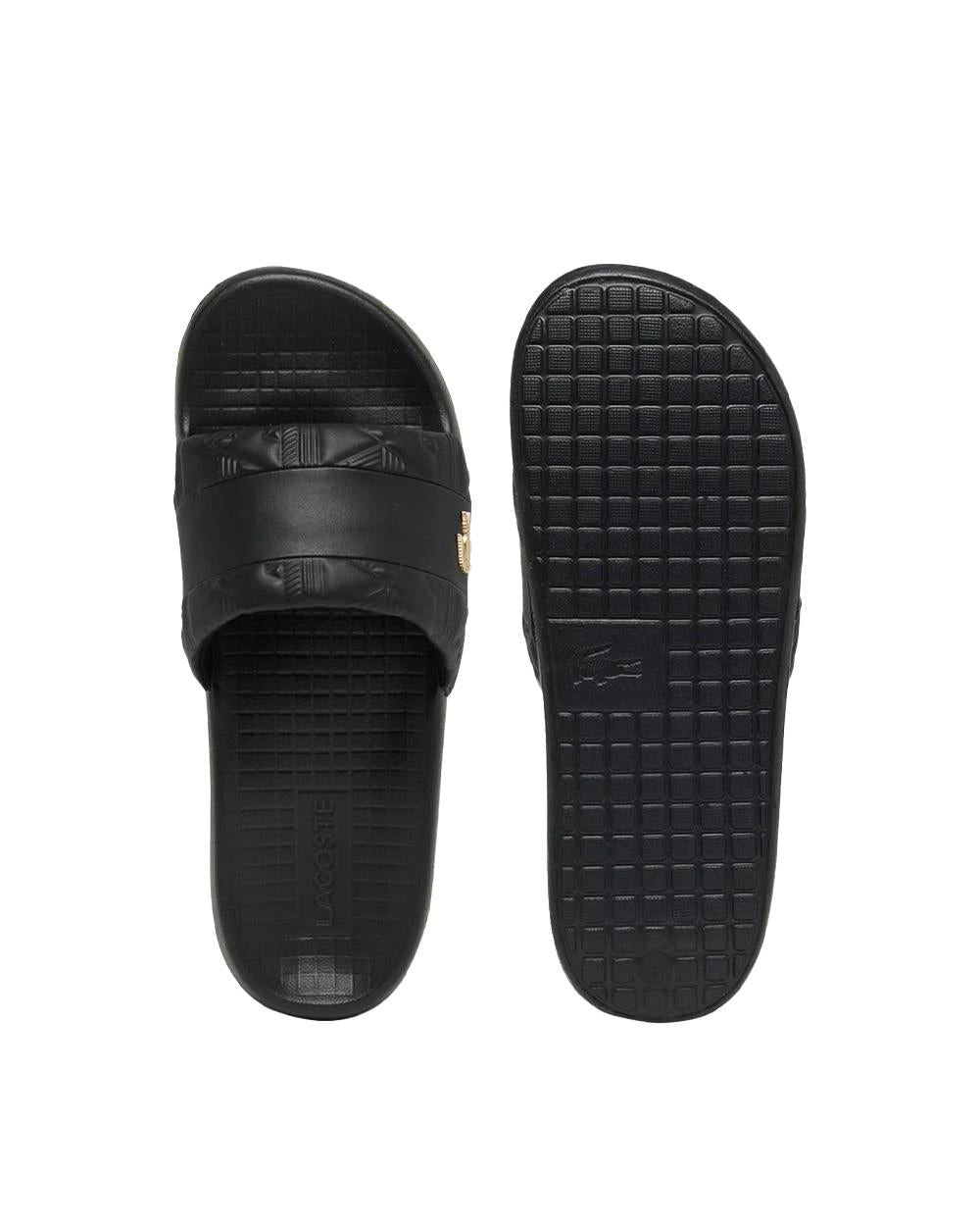 LACOSTE Ciabatte LACOSTE uomo Serve Slide Hybrid E03862 Nere E03862 1V7