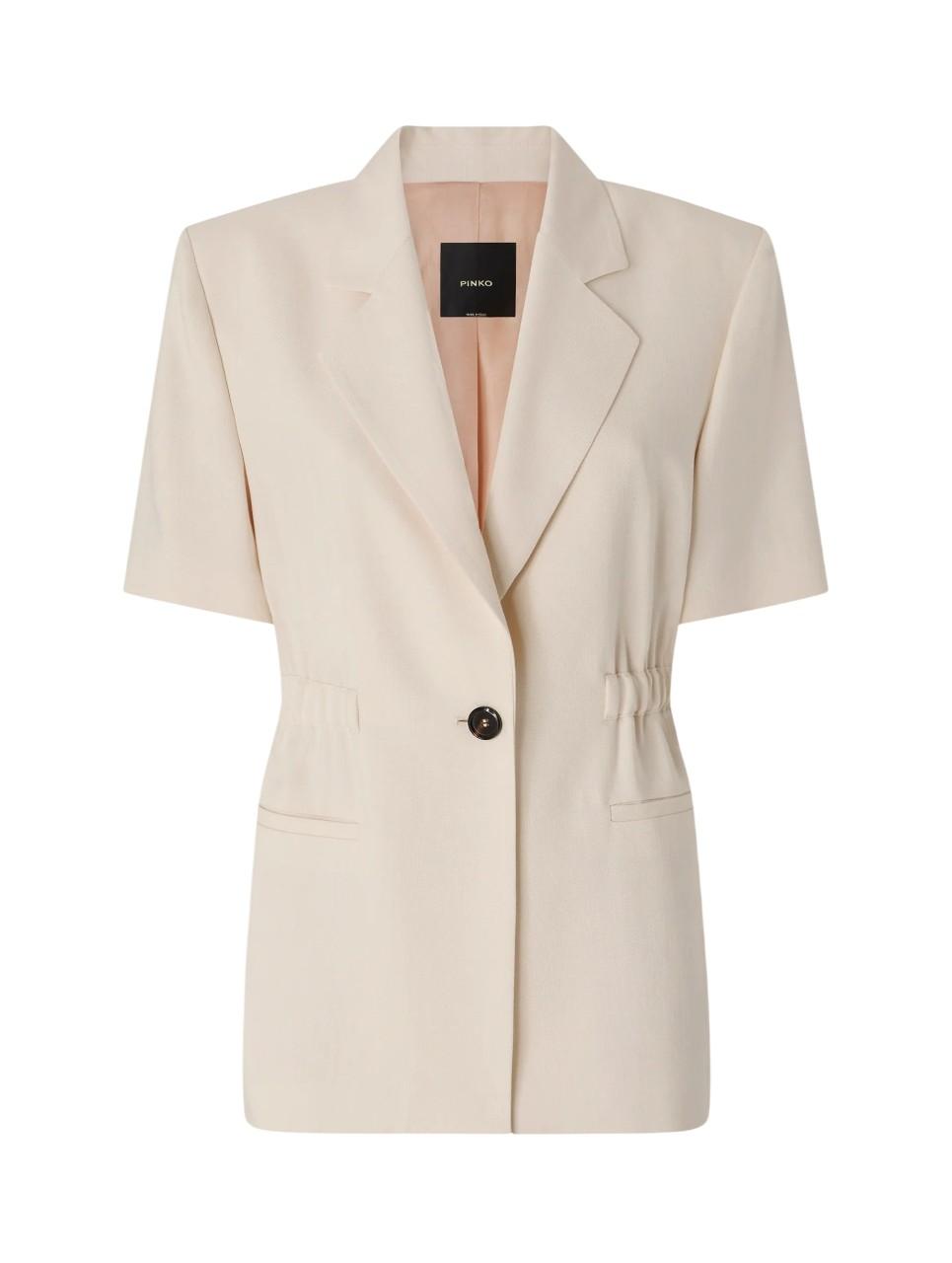 PINKO Giacca Pinko donna 106912A2W6 C00 Assago in viscosa frisottina Bianco Crema 106912A2W6 C00