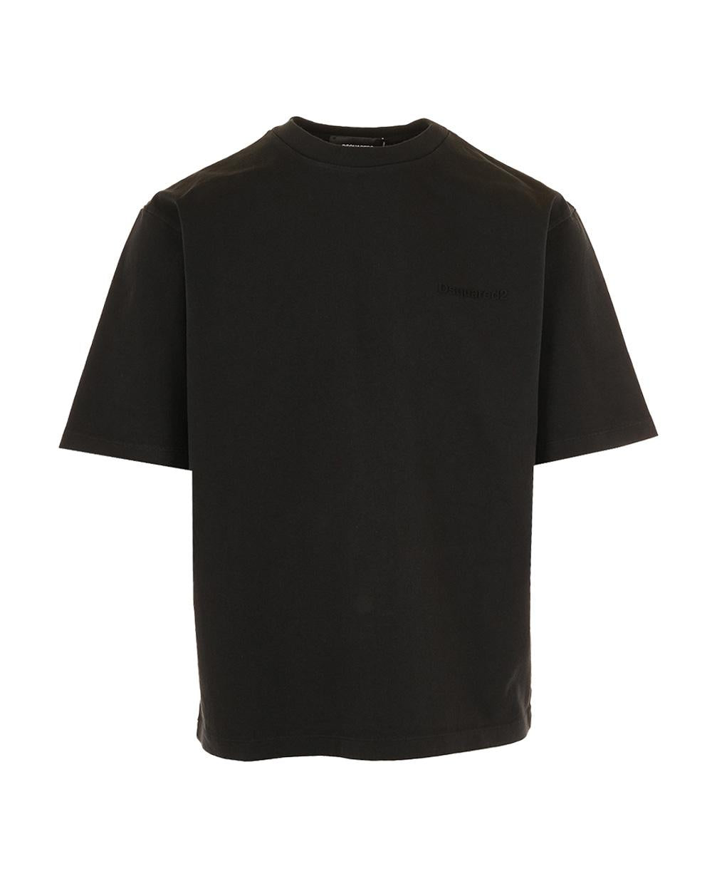 DSQUARED2 T-shirt DSQUARED2 uomo S74GD1457S24583 Nera cotone girocollo tinta unita S74GD1457S24583 900