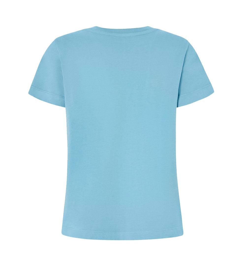 PINKO T-shirt Pinko donna 100373 A228 celeste maniche corte mini logo<BR/><BR/> 100373 A228 E63