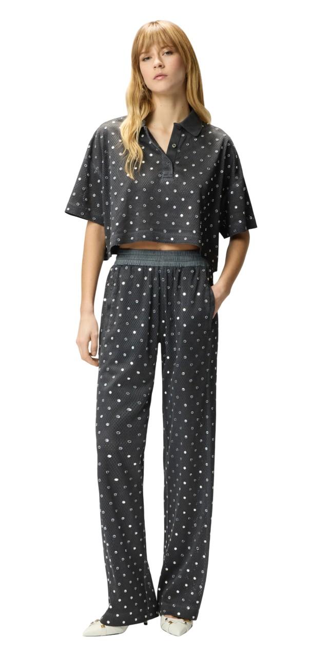 PINKO Polo Pinko donna 106855A3BC I91 Erve cropped Grigio Scuro<BR/> 106855A3BC I91