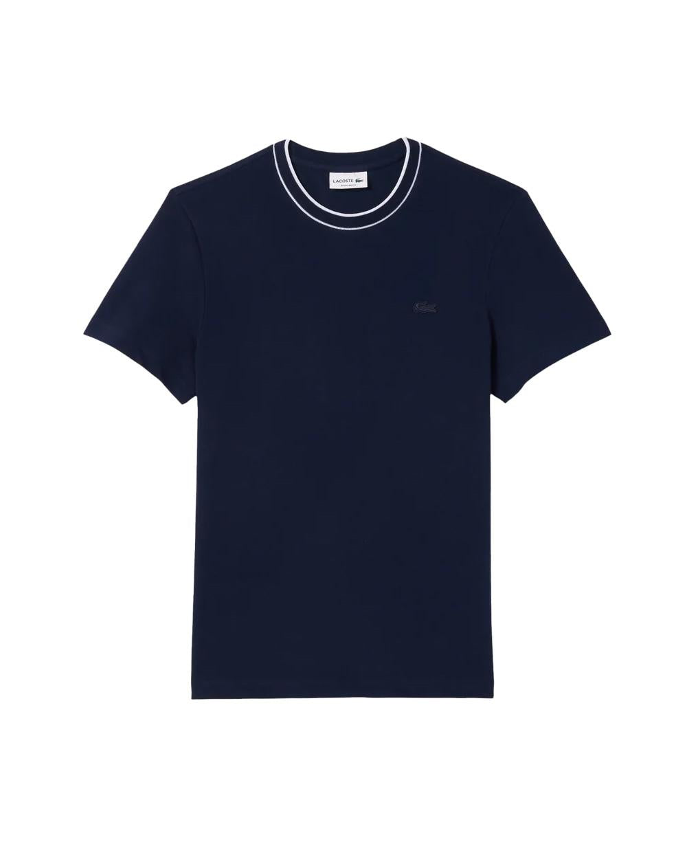 LACOSTE T-shirt LACOSTE uomo TH8174T Blu cotone girocollo maniche corte TH8174T 166