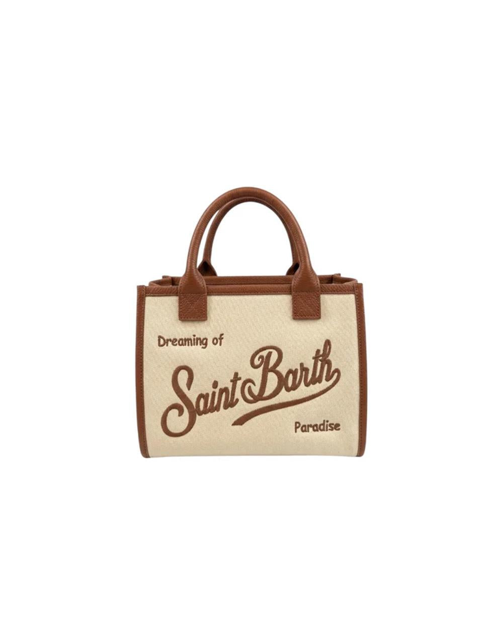 MC2 SAINT BARTH Borsa MC2 SAINT BARTH donna Vanity VANMD00101517L Beige pelle canvas zip tasca <BR/> VANMD00101517L 1019