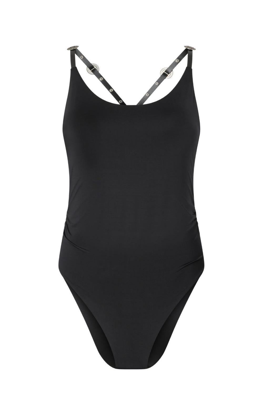 PINKO Body Pinko donna 106955A3C1 Z99 Aosta con spalline incrociate Nero<BR/> 106955A3C1 Z99