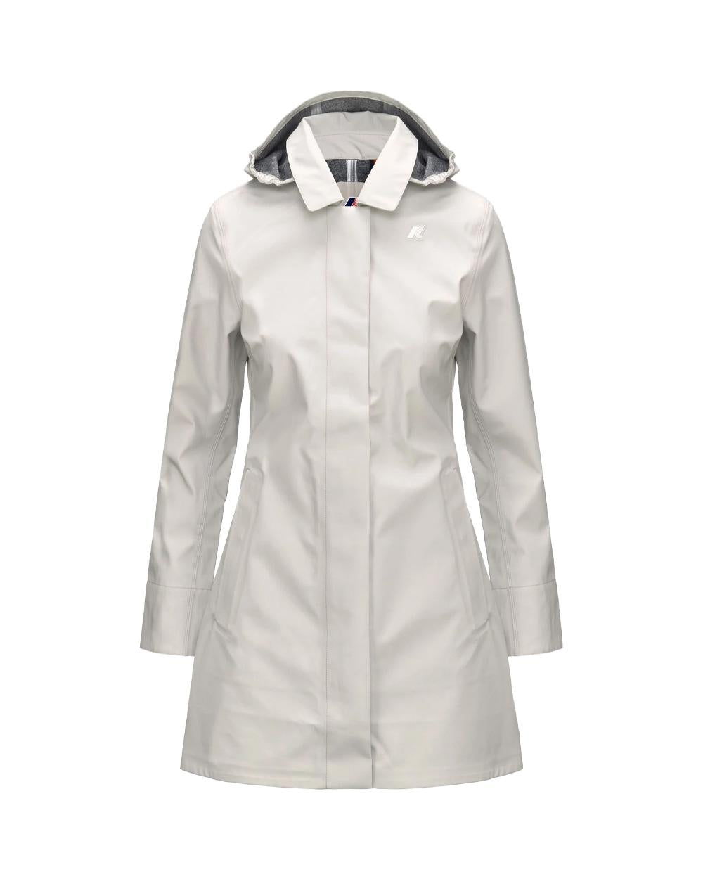 K-WAY Giubbino K-WAY donna K7127JW MATHY BONDED JERSEY Beige chiusura zip fitting slim logo K7127JW 634