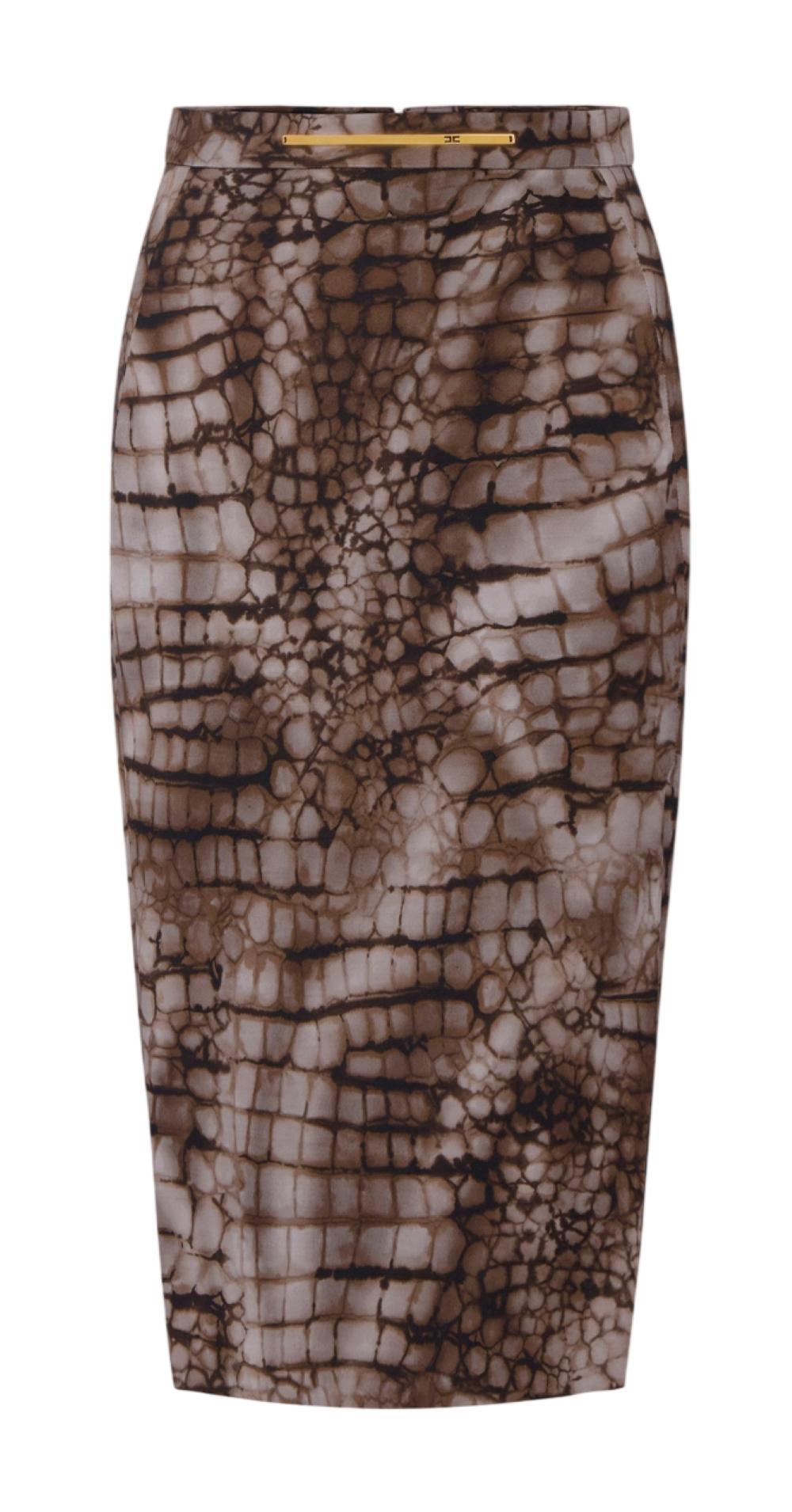 ELISABETTA FRANCHI Gonna Elisabetta Franchi donna GO14961E2644 Cacao<BR/> GO14961E2 644