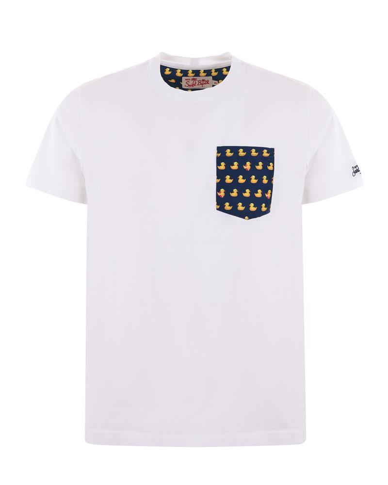 MC2 SAINT BARTH T-shirt Mc2 Saint Barth uomo Blanche ducky bianca taschino<BR/> BLACHE03099H 61