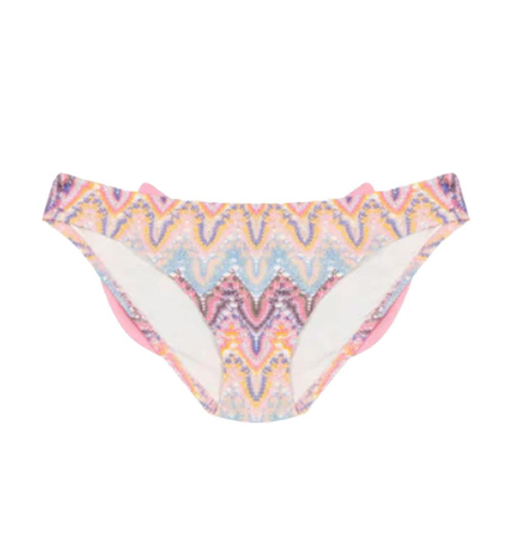 MC2 SAINT BARTH Costume bambina Madame MC2 Saint Barth 00185H Rosa slip multicolore pastello fiocco tessuto raschel MADANE00185H 01