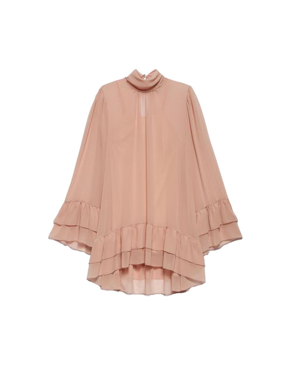 ANIYE BY Abito ANIYE BY TEODORA donna 185168 Cipria corto collo alto fondo asimmetrico 185168 02486